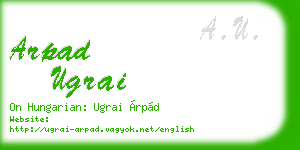 arpad ugrai business card